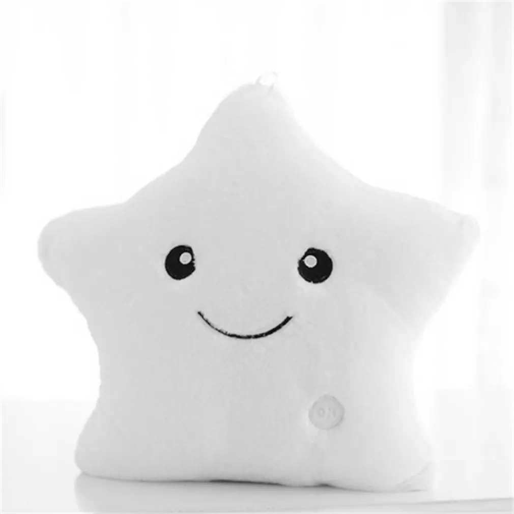 Unique 40*35cm Luminous Pillow Vivid Star Design LED Light Cushion Plush for Bedroom Birthday Gift Toy Kids | Дом и сад