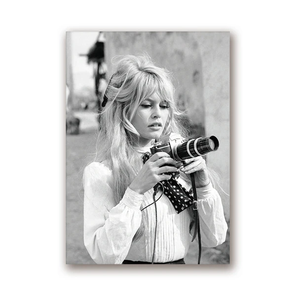 Brigitte Bardot Французский модный постер холст художественные принты черно-белая модель фото картина ретро искусство стены домашний декор - Цвет: Y013-1