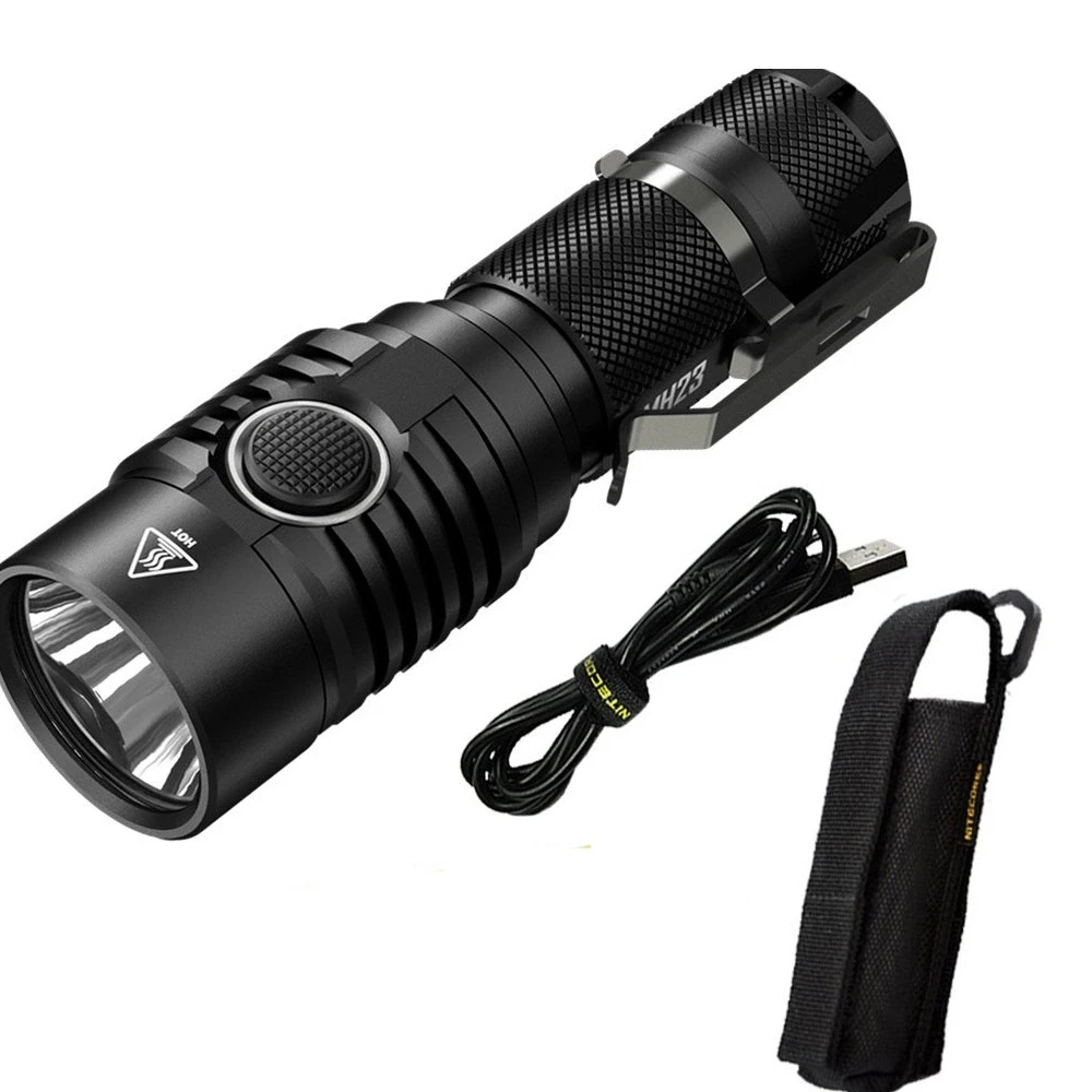 MH23 NITECORE MH23 USB Перезаряжаемый светильник-Вспышка Комплект CREE XHP35 HD max 1800 люмен дальность луча 294 м фонарь с тактической ручкой светильник - Испускаемый цвет: MH23