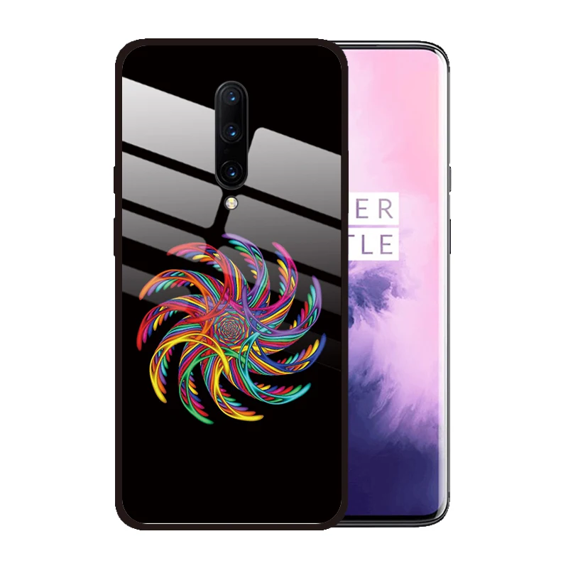 

Mandala Flower Tempered Glass Case for OnePlus 7 Pro 6T 6 5T Anti-Scratch Shockproof Cover