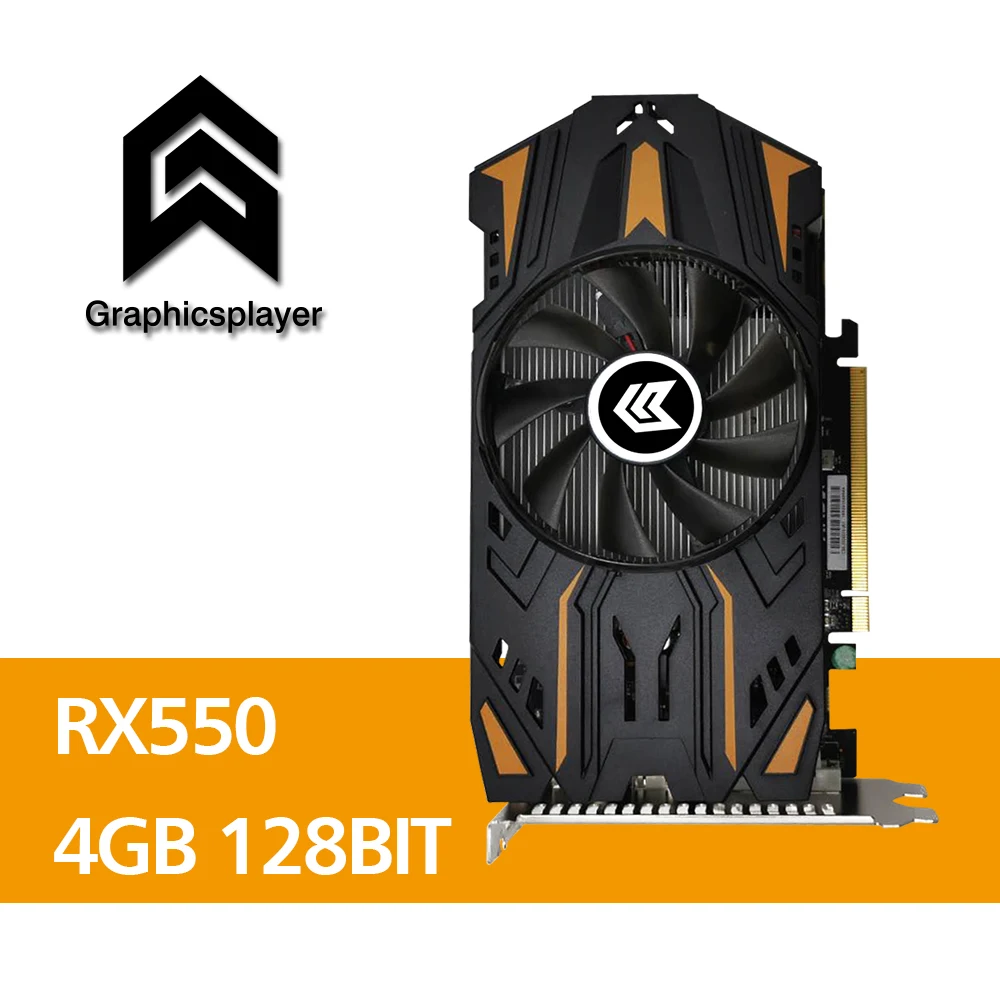 Оригинальный чип видеокарты RX550 4096 бит 4 ГБ/МБ для вентилятора ATI AMD HDMI DP