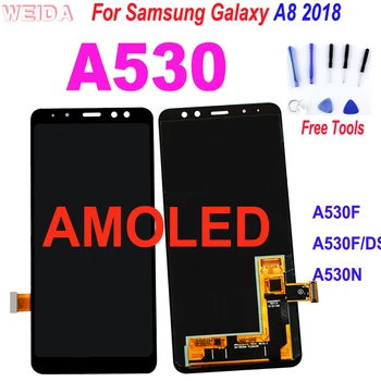 

Super AMOLED For Samsung Galaxy A8 2018 A530 A530F LCD Display Touch Screen Digitizer Assembly for A8 2018 LCD A530F/DS A530N