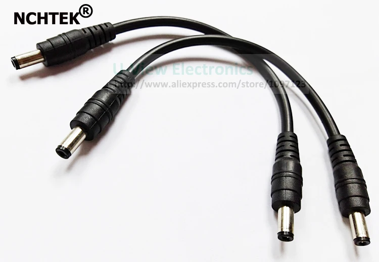 NCHTEK DC 5,5x2,1 мм штекер в DC 5,5x2,1 мм Мужской DC кабель питания около 20 см/ /50 шт