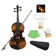 VLA-30 4/4 Classical Violin Spruce Top Board Rosewood Fingerboard with Carrying Case Rosin Cleaning Cloth Violin Strings Profess