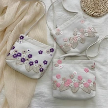 Mori Girl диагональная маленькая сумка в древнем стиле Hanfu холст Фея маленькая легкая сумка портативное изменение кружева хранение мобильных телефонов