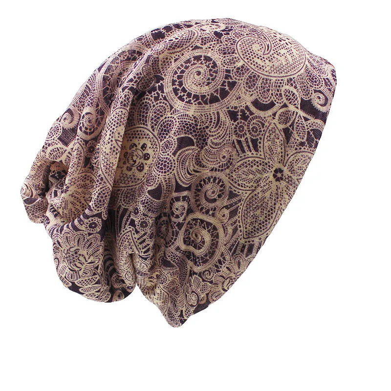 ALTOBEFUN тонкие шапочки с черепами, женский шарф-маска на лицо, Осень-зима, двойного назначения, Винтажный дизайн кешью, шапка для дам, BHT016