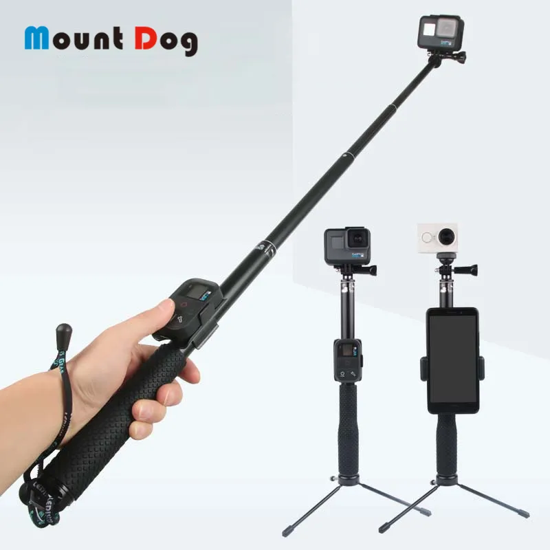 

MountDog Wireless Bluetooth Selfie Stick for iPhone Xiaomi Tripod Portable Control Monopod Handheld for GoPro Hero 7 6 Yi Camera