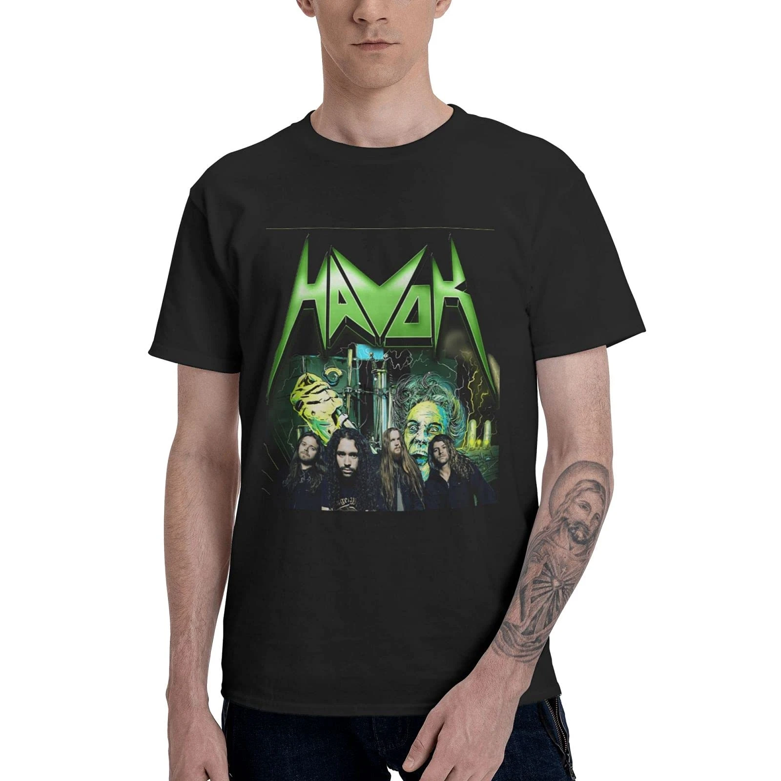 Kuozuln Havok Band T Shirt Pria Lari 