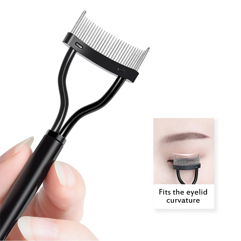 1pcs Portable Eyelash Curler Mascara Curler Foldable Metal Eyelash Comb