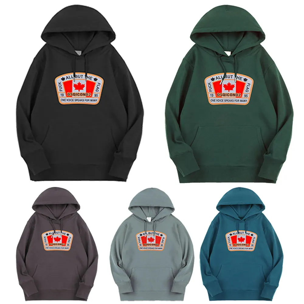 

2021 High Quality ICON hoodie With big Maple Leaf Pattern Multicolor optional 100% Cotton autumn and Winter Sweatshirt Outdoor