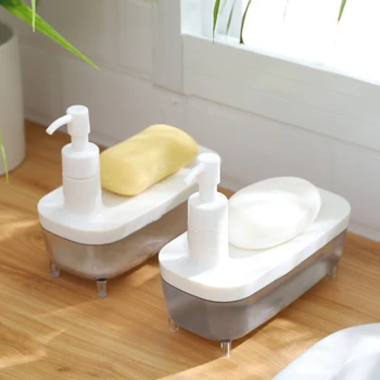 

Soap Dispenser Soap Pump Kitchen Manual Press Liquid Soap Dispenser Bathroom Lotion Shower Gel Sub-bottle Sponge Organizer