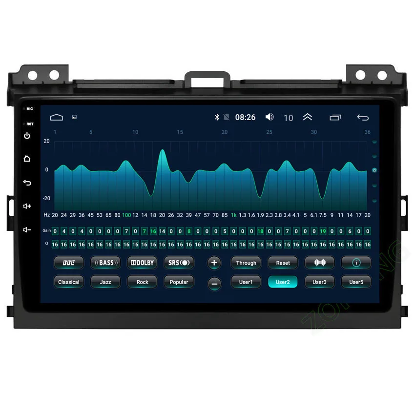 DSP 36EQ Android 9,0 автомобильный DVD мультимедийный плеер для Toyota Land Cruiser Prado 120 LC120 автомобильный Радио gps навигация Авторадио Стерео