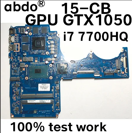 Материнская плата для ноутбука HP Pavilion 15 CB DAG75AMBAD0 926304 601 501 процессор i7 7700HQ GPU GTX1050 2