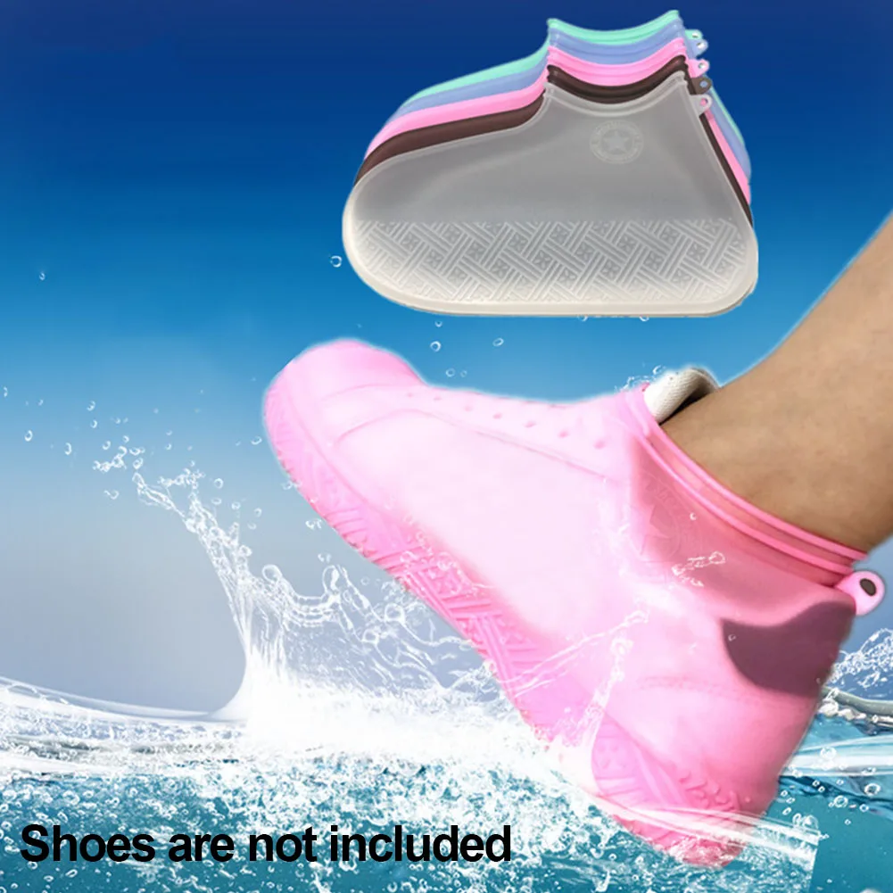 Прочные Многоразовые моющиеся портативные силиконовые Бахилы для обуви протектор Нескользящие резиновые сапоги однотонные походные водонепроницаемые утолщенные уличные