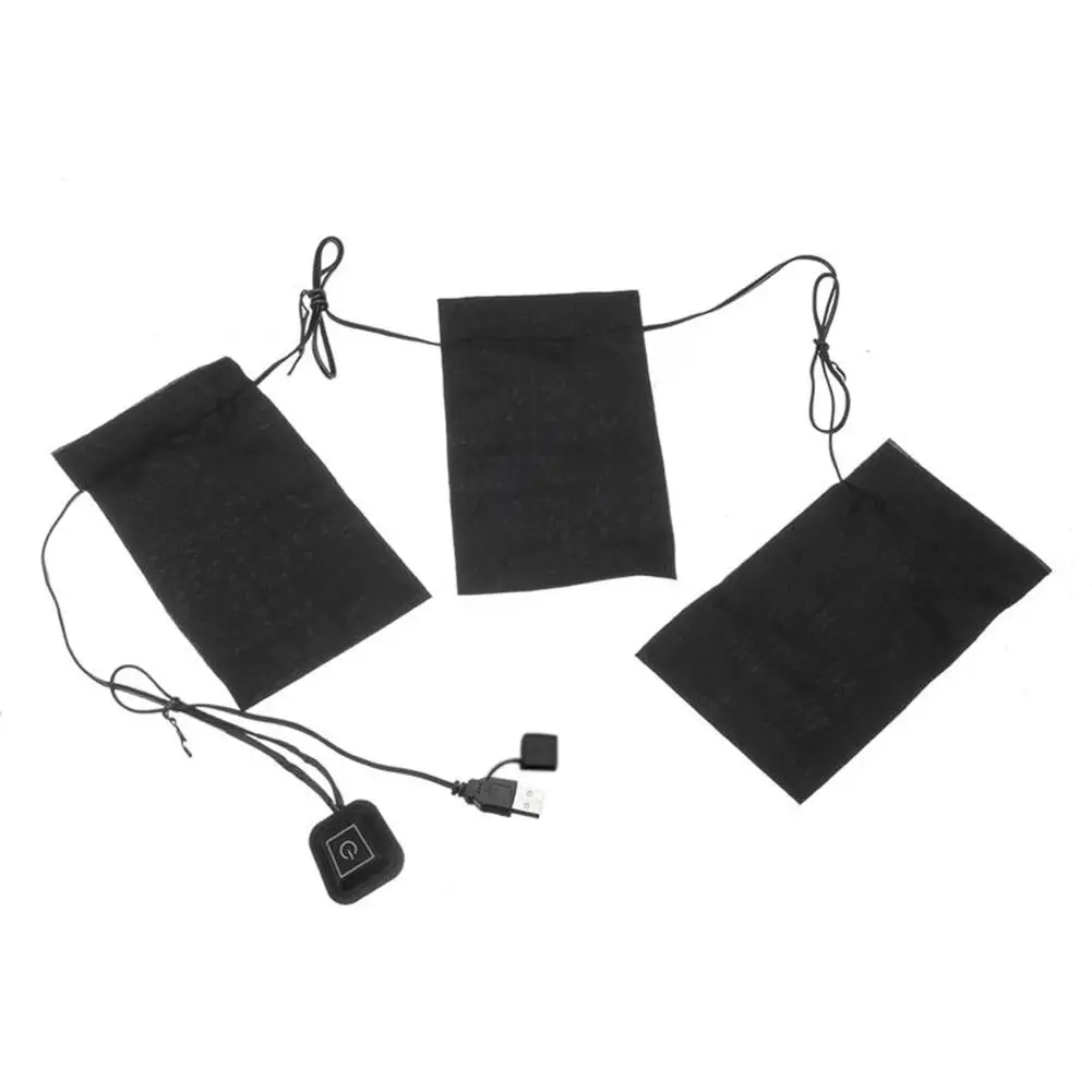 

USB heating clothe pad 1-for-3 5V DIY Electric Heating Vest Cloth Heating Clothes Pad Waterproof and Folding Proof #4O