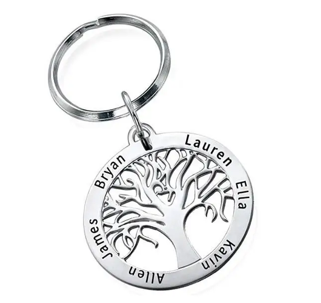 

S925 Fine Silver Lettering 1-6 Jewelry Personalized Name Customizable Keychain Accessory