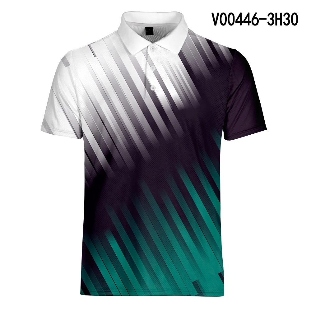 WAMNI Tennis Fashion Polo 3D рубашка Спортивная рубашка с отворотами плюс размер брендовые футболки-поло одежда футболки Топы Прямая поставка - Цвет: V00446