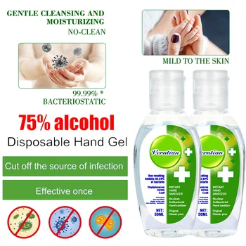 

Disposable Antibacterial Hand Sanitizer Disinfect Eliminate Bacteria 50ml Travel Portable Anti-viru Quick-Dry Hand Sanitizer Gel