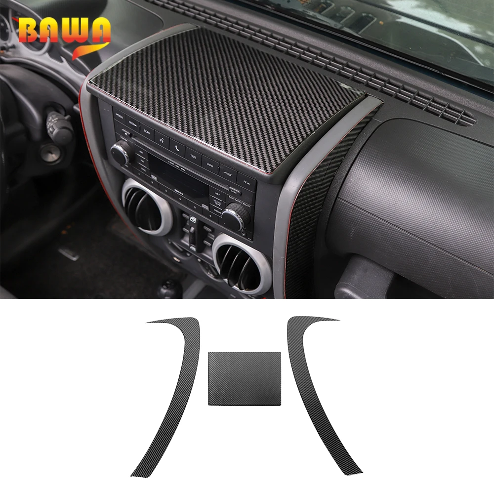 Внутренние молдинги BAWA для Jeep Wrangler JK декоративные наклейки центральной консоли