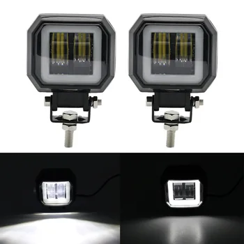 

Motorcycle 20W 6000K Square Angel Eye Led Work Test Light