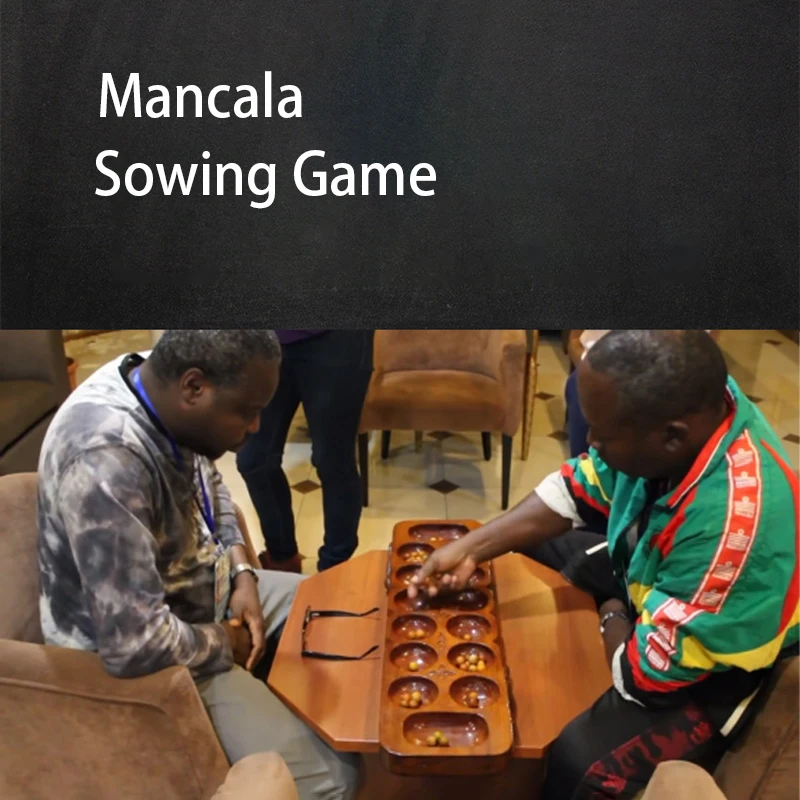 Mancala African Gem Chess Classic Strategy Puzzle Toys Party Game Folding Chess Board Children Educational Logical Thinking Toys board game board game toy