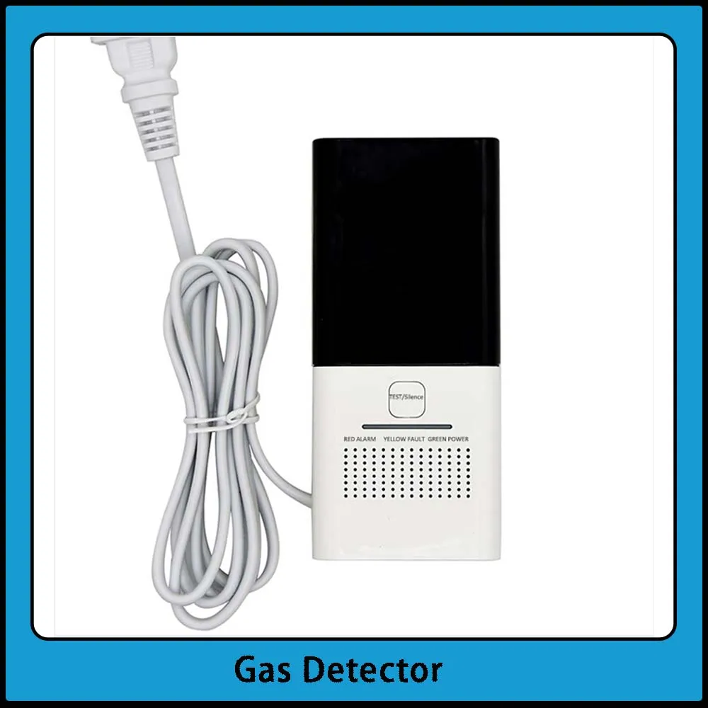 security panic button Gas Detector Leakage Sensor 2 in 1 LED Display CO Natural Gas Alarm System Compatible Electronic Valve with Two Power Supply Way burglar alarm keypad Alarms & Sensors