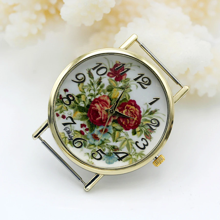 Watch Dial Accessories Watch Face Accessories Shsby Diy Personality Watch Header Gold Flower Head With Cloth Strap Watch Accessories 70~82