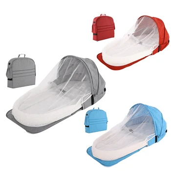 

Mummy Bag Portable Foldable Crib Travel Foldable Bed Bag with Mosquito Net Baby Baby Sleeping Basket Diaper Bag