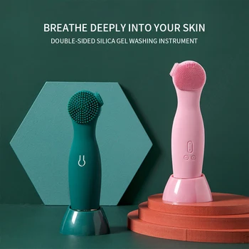 

IPX7 Multifunctional rotating ultrasonic vibration cleaning brush to remove blackheads, pore facial massage beauty instrument