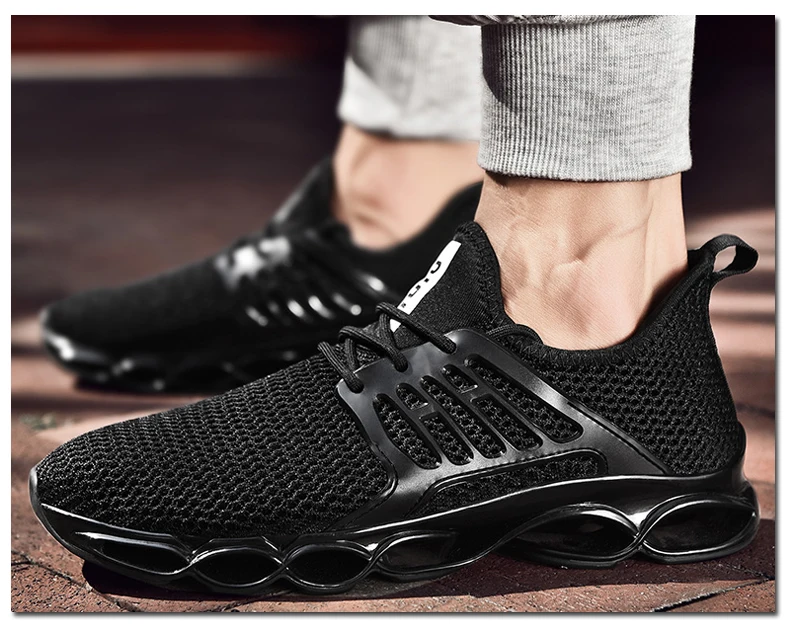 Популярные весенне-осенние мужские кроссовки, дышащая уличная спортивная обувь, Zapatos, легкие удобные спортивные мужские кроссовки
