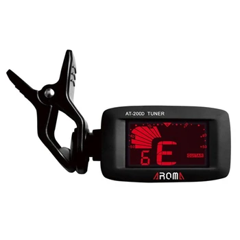

Aroma At-200D Clip on Guitar Tuner Portable Universal Digital Tuner for Chromatic Guitar Bass Ukulele Violin