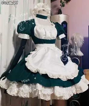 

[Customize] Anime Demon Slayer Kimetsu no Yaiba Kamado Nezuko Maid Uniform Dress Cosplay Costume Halloween costume For Women New