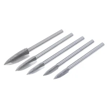 

Hot Koop 3Mm Schacht 3-8Mm Frezen Wit Staal Scherpe Randen Houtbewerking Gereedschap Drie Bladen Hout carving Messen