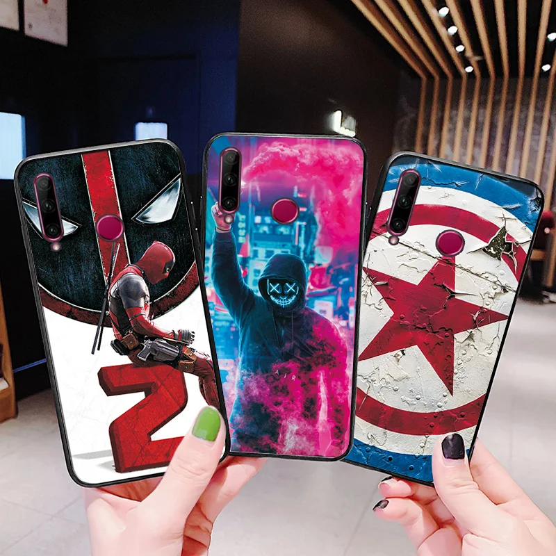 For Huawei Honor 10i Case Cover 20 10Lite Pro Black TPU Marvel Deadpool V10 V20 Iron Man Phone |