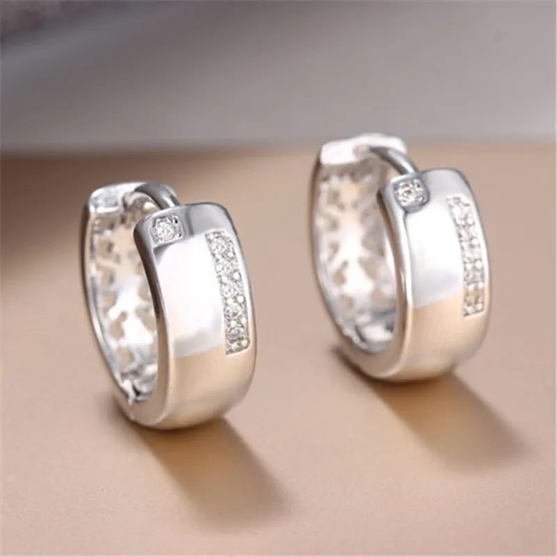 Серьги-гвоздики из стерлингового серебра 925 пробы с кристаллами, модные украшения для женщин, рождественский подарок, женские серьги-гвоздики eh085