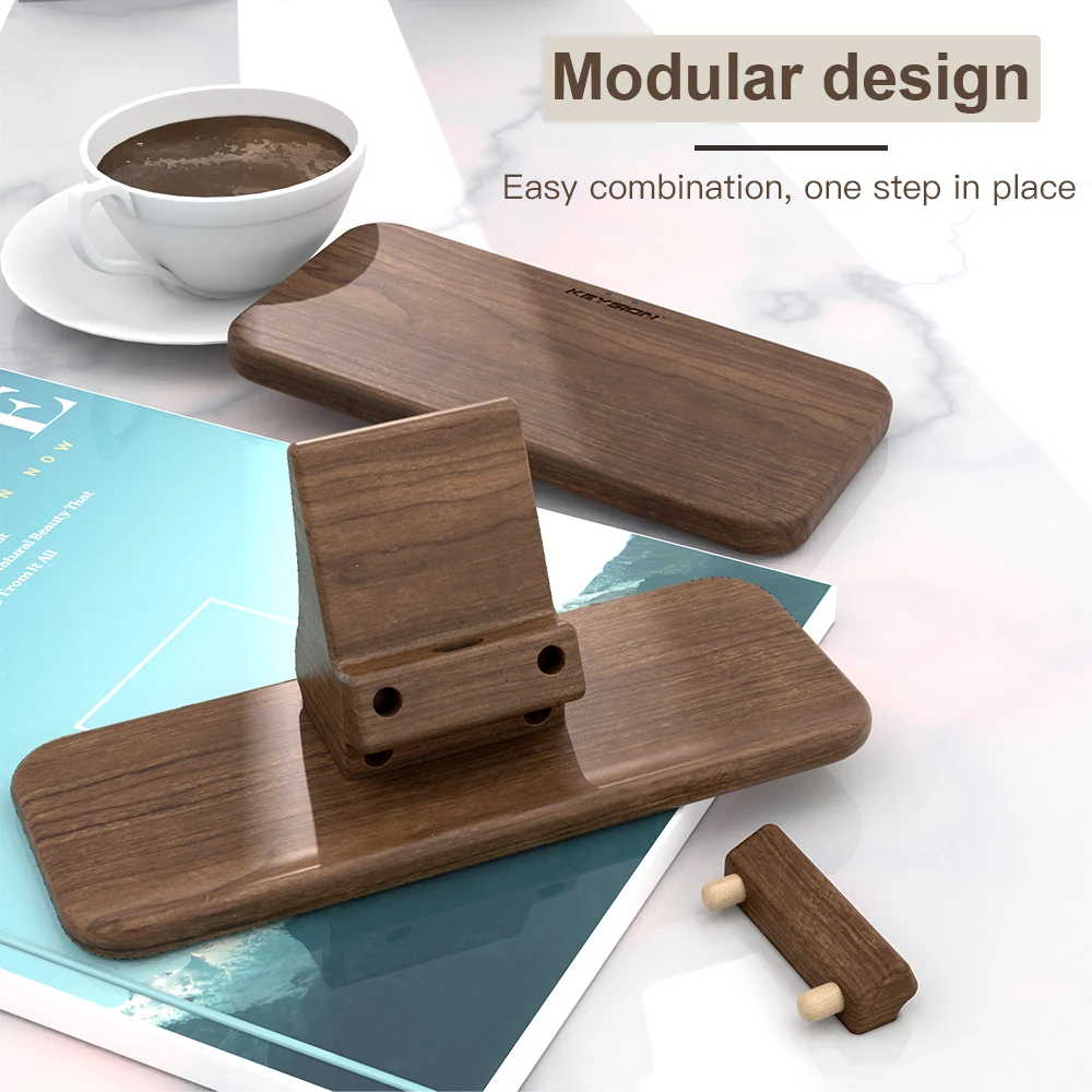 KEYSION 5 Coils Dual QI Fast Wireless Charger Stand/Pad Convertible Charging for IPhone 11 XS Max X