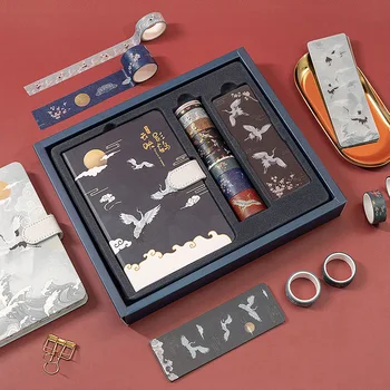 

Chinese Style Handbook Gift Box Set Antique Cute Simple Retro Handbook Notebook Student Notepad Stationary Set