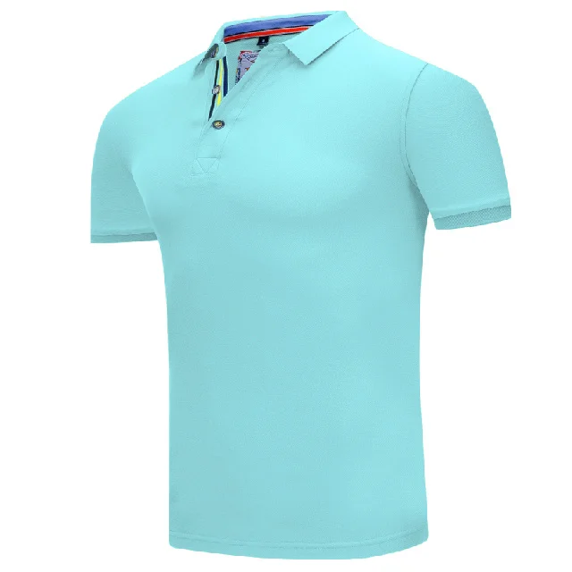 light blue Брендовые быстросохнущие рубашки для гольфа для мужчин/wo мужчин, дышащая спортивная рубашка поло для гольфа, тренировочная Мужская Спортивная футболка, мужская рубашка поло, S-4XL - Цвет: light blue