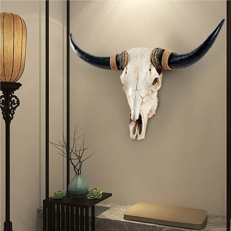 Bull Akull Resin Wall Hanging Art Simulation 3d Home Room Wall