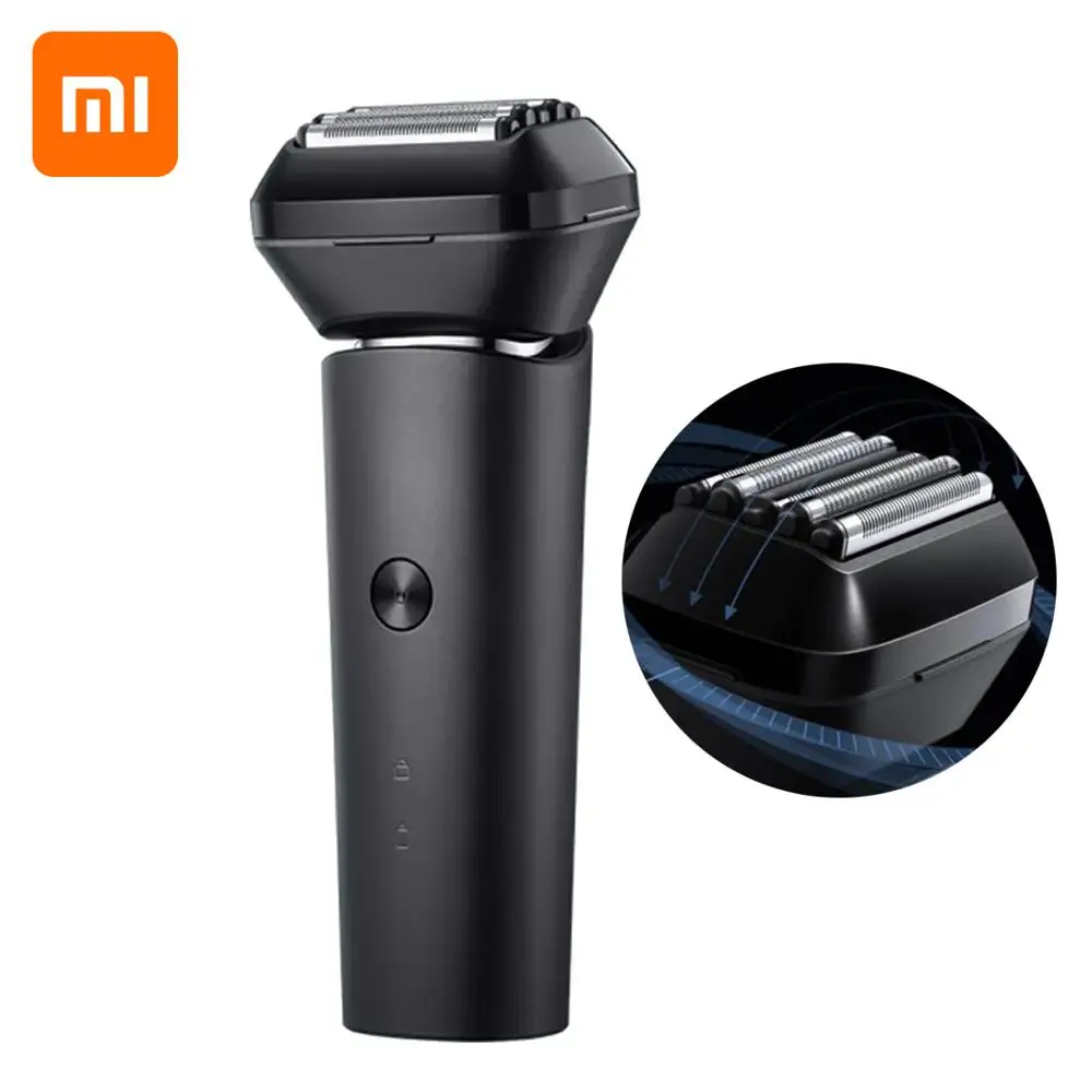 Xiaomi Mijia elektrikli tıraş makinesi erkekler pistonlu jilet tipi-c şarj edilebilir 5 kesici kafaları 15,000rpm su geçirmez çok yönlü Flo