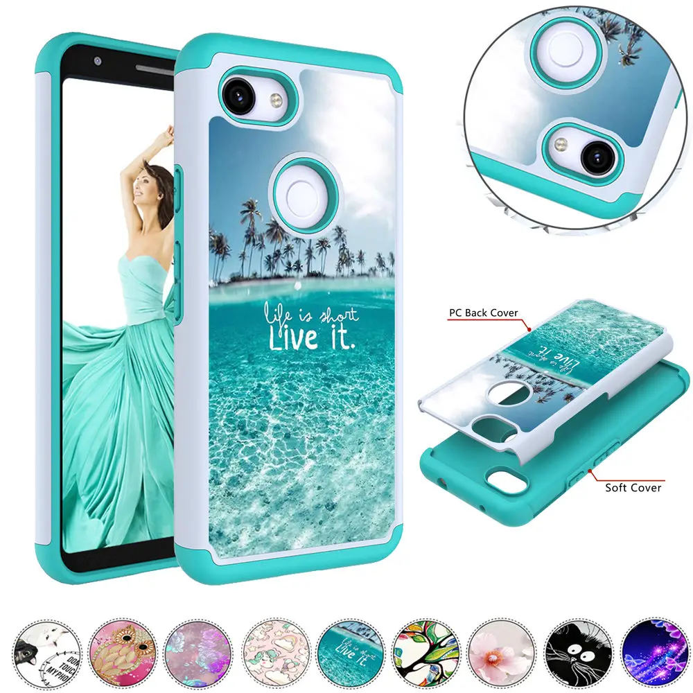 

Cute Case for google pixel 3a 3 xl Cartoon Pattern Armor Soft Bumper Cases on The For Google Pixel XL 3 3A Shockproof case Cover