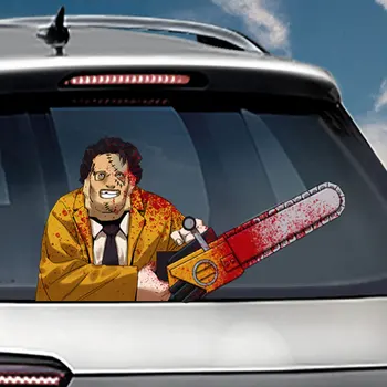 

1PCs Chainsaw Massacre Waving Wiper Decal Sticker OEM PVC Car Styling Rear Window Wiper Stickers Rear Windshield Stickers Decals