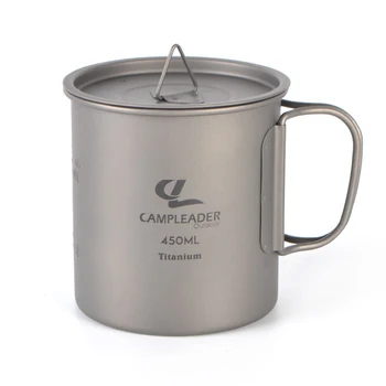 

250/375/450ml pure titanium water cup outdoor portable cup can be boiled water Mug folding drinking cup hiking camping cup