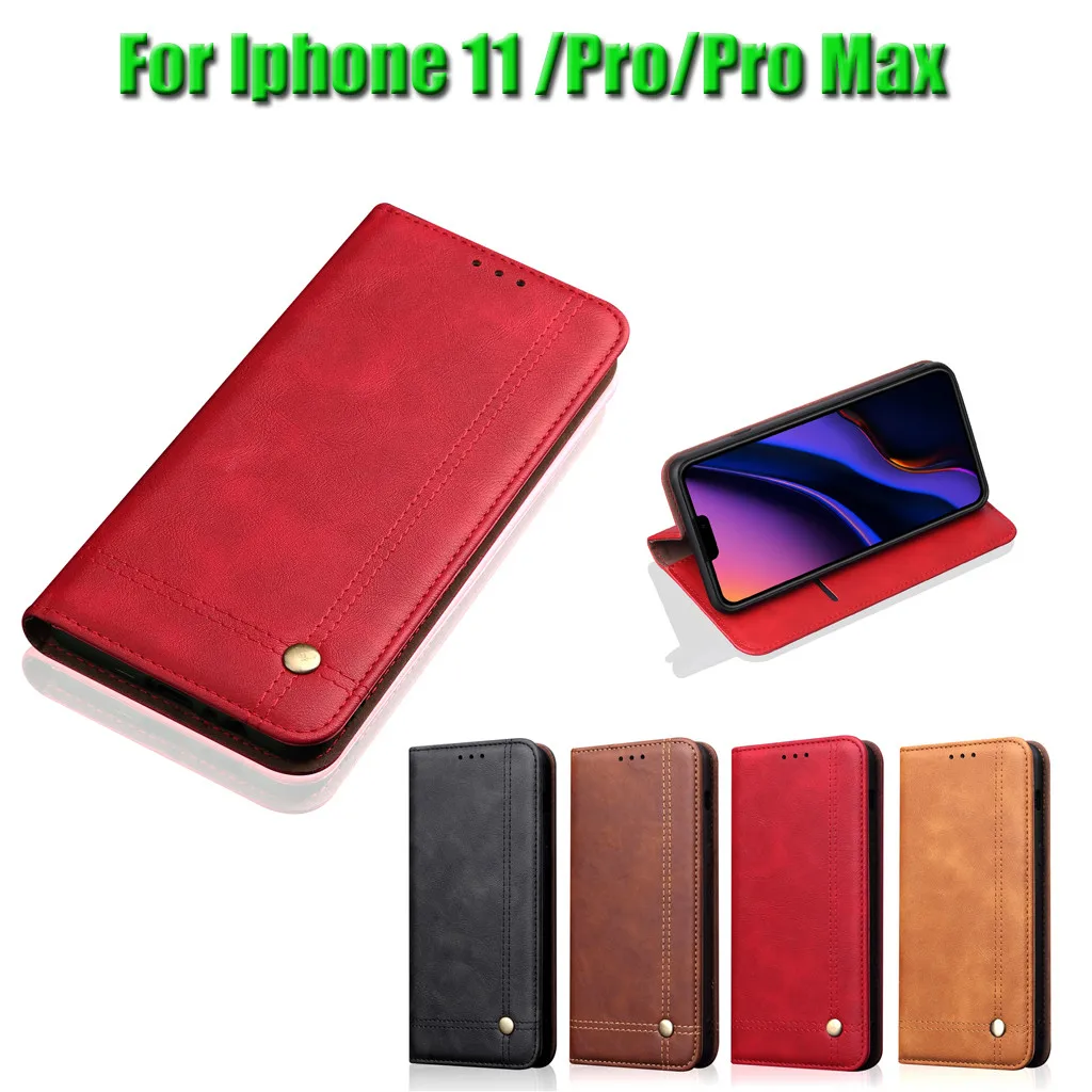 Кожаный чехол Crazy Horse с узором для iphone 11/для iphone 11 pro/для iphone 11 Pro Max откидная Силиконовая задняя крышка кожаный