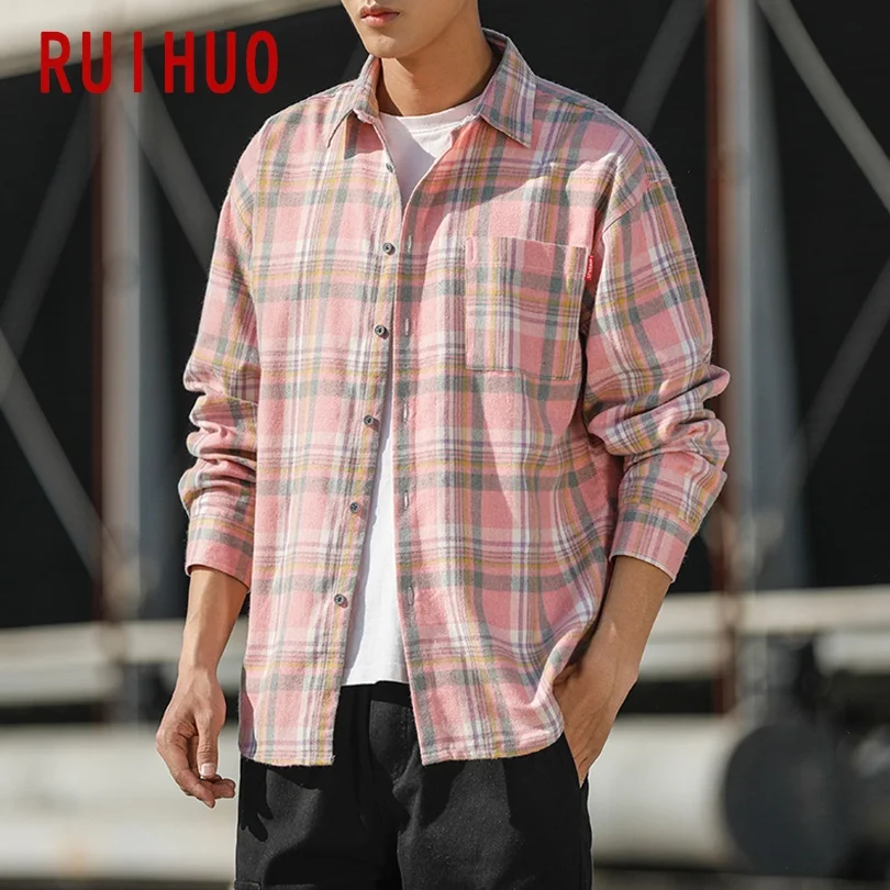 pink flannel shirt mens