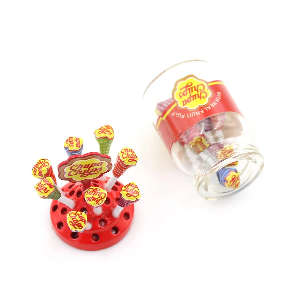 1:12 Dollhouse Miniature Simulation Food Mini Lollipop With Case HoldeY.xm 