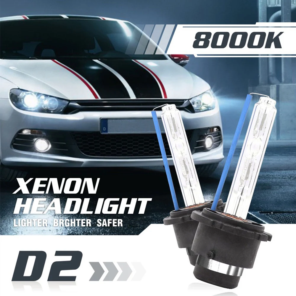 

FDCHT car headlight xenon d2s canbus bulb 8000k d2r zenon hid auto kit bi luces xenon 35w lights moto ballast 100% waterproof