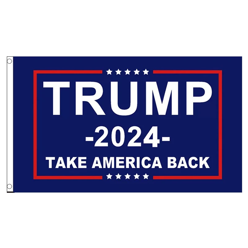Флаг xvggdg с изображением Трампа 2024 двусторонний флаг рисунком Дональда яркая