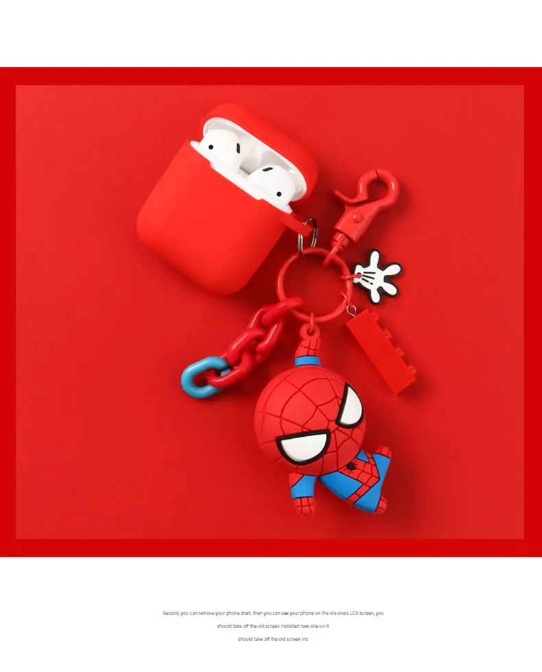 Силиконовый чехол для Airpods Pro с рисунком Человека-паука, айромана, беспроводной чехол с Bluetooth для apple airpods pro, чехол, чехол для наушников