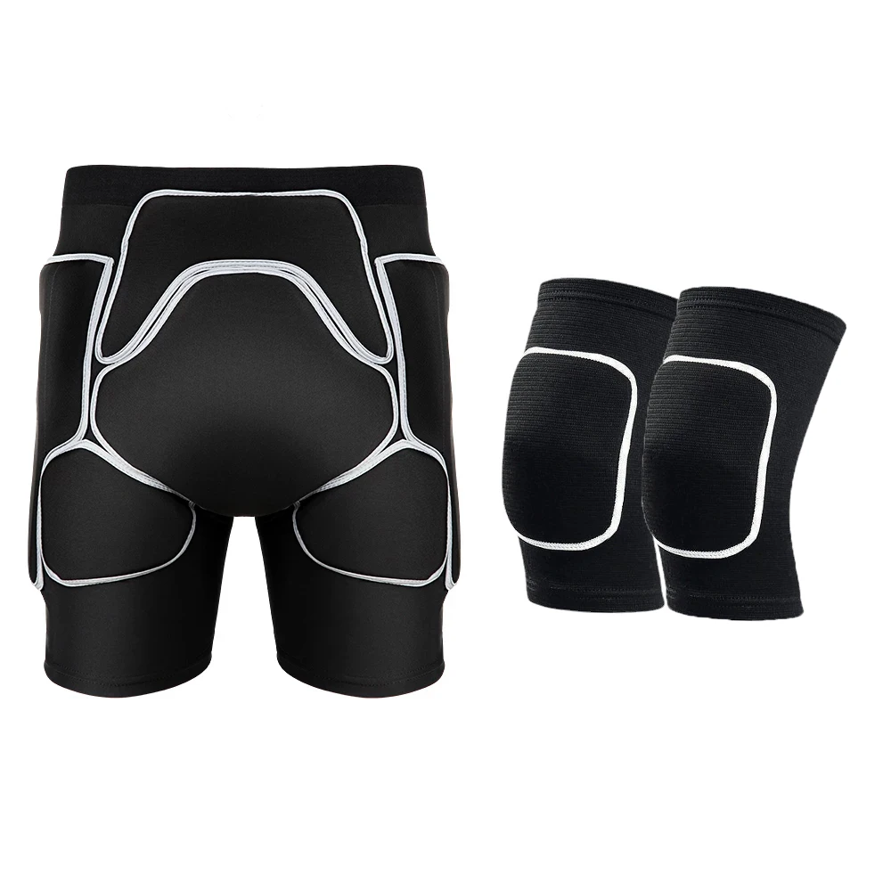 Unisex Ski Short Hip Butt Padded Protect Ski Skateboard Sports Shorts Drop Resistance Roller Padded Shorts Knee Pads
